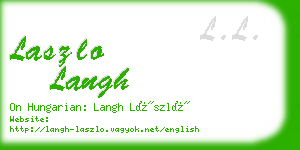 laszlo langh business card